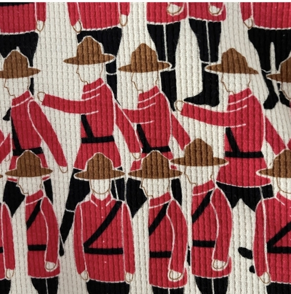 Arborist Adult Onesie Unisex Medium 5"4-5"8 RCMP Mountie Red Serge print NWT - Picture 3 of 10